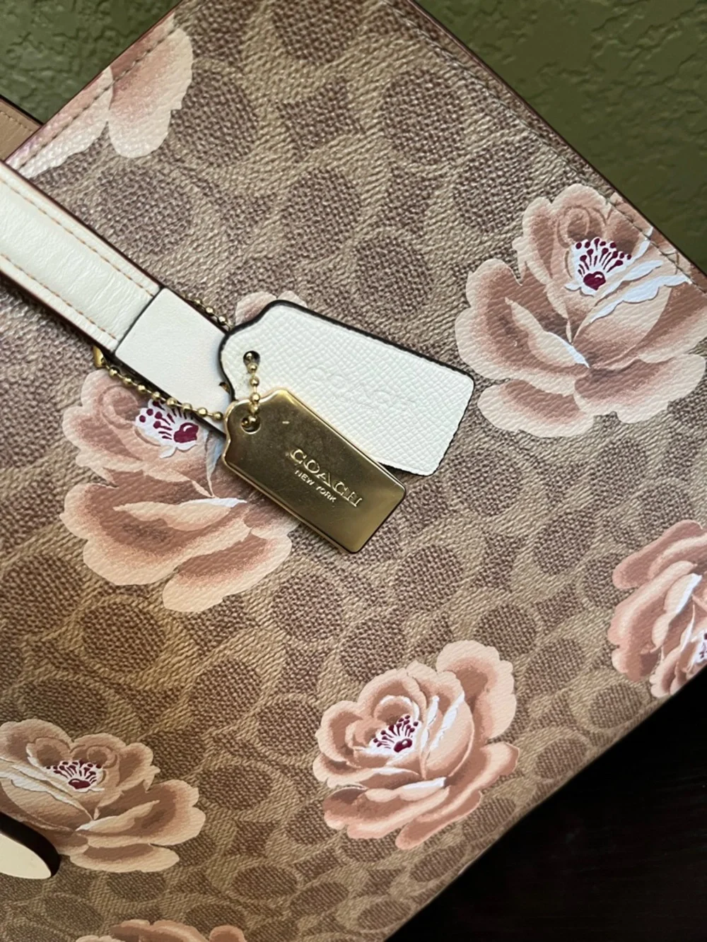 Coach Charlie Rose Print Large Satchel Bag - Picture 2 of 12